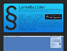Tablet Screenshot of lorembuilder.com